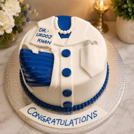 Professional doctor-themed cake perfect for cake delivery in Lahore.