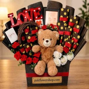 Gift hamper delivered to family in Pakistan from the USA