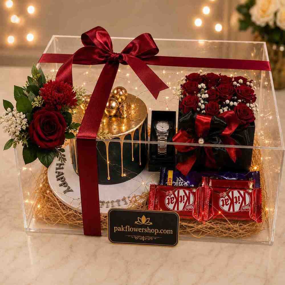 Luxury celebration gift box, a standout choice among premium gift hampers Lahore.