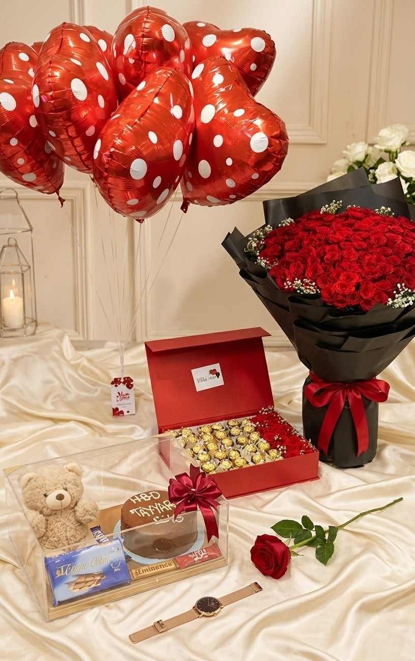 best online florist Lahore celebration package display