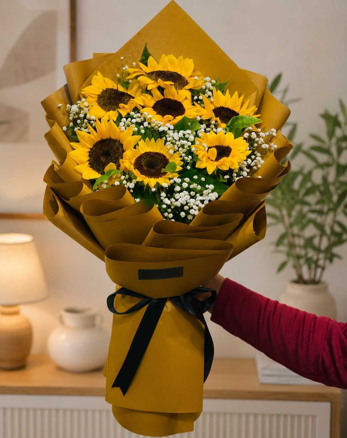 Sunflower Bouquet Pakistan with fresh yellow blooms and premium wrapping