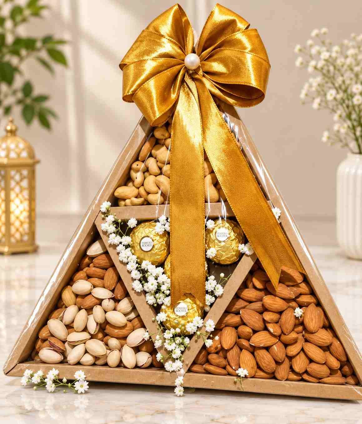 Dry fruit gift box Pakistan with assorted nuts and chocolates