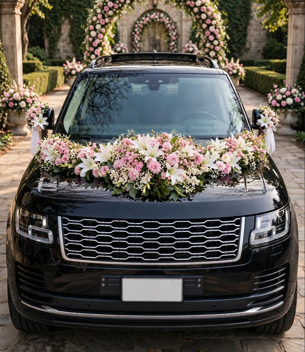 Premium Bridal Car Decor – full view | PakFlowerShop